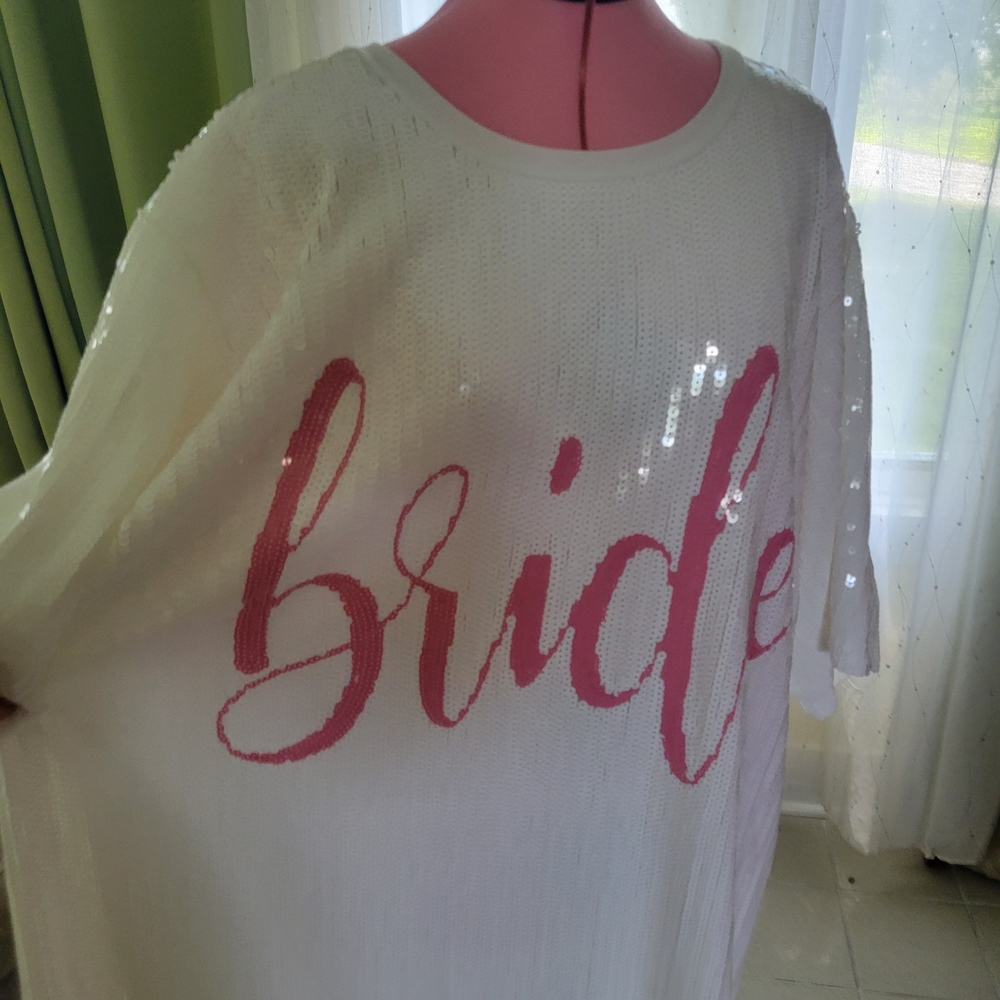 Forever 21 White and Pink Bride Top